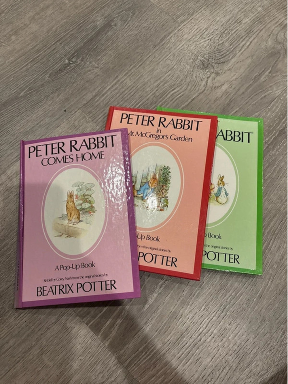 Beatrix Potter Peter Rabbit Pop-Up Book Lot of 3 Vintage Hardcover Books